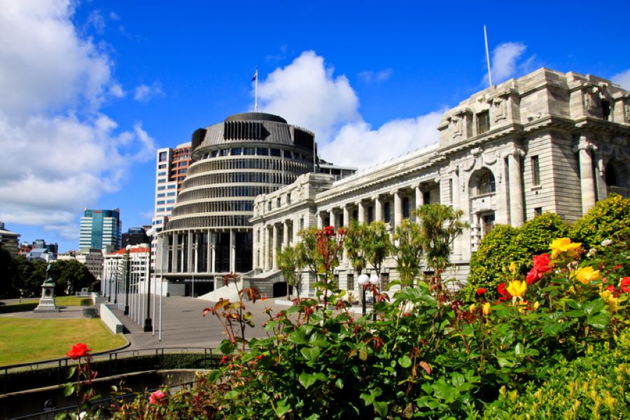 Wellington Beehive building